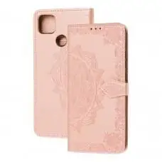 Чехол книжка для Xiaomi Redmi 9C "Art с визитницей" розовый