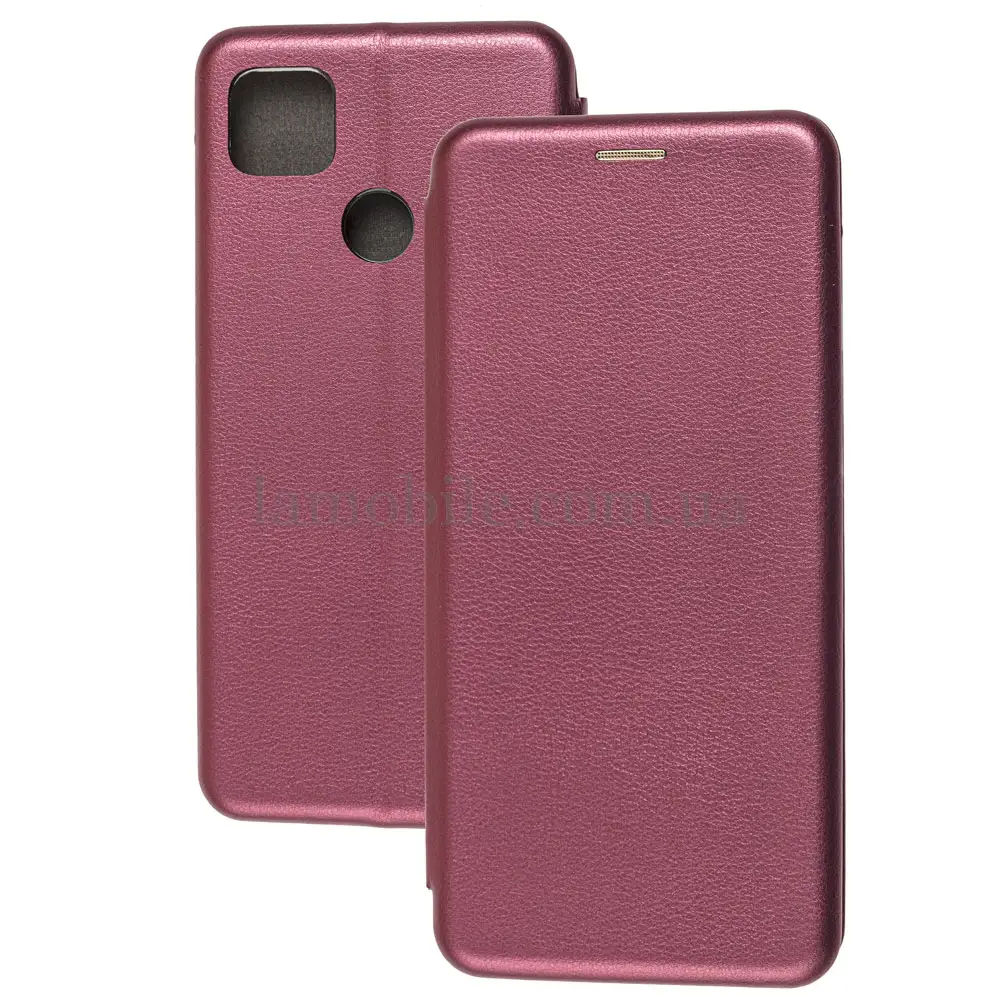Чохол книжка Premium для Xiaomi Redmi 9C / 10A бордовий