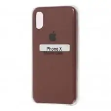 Чехол для iPhone X Silicone case коричневый