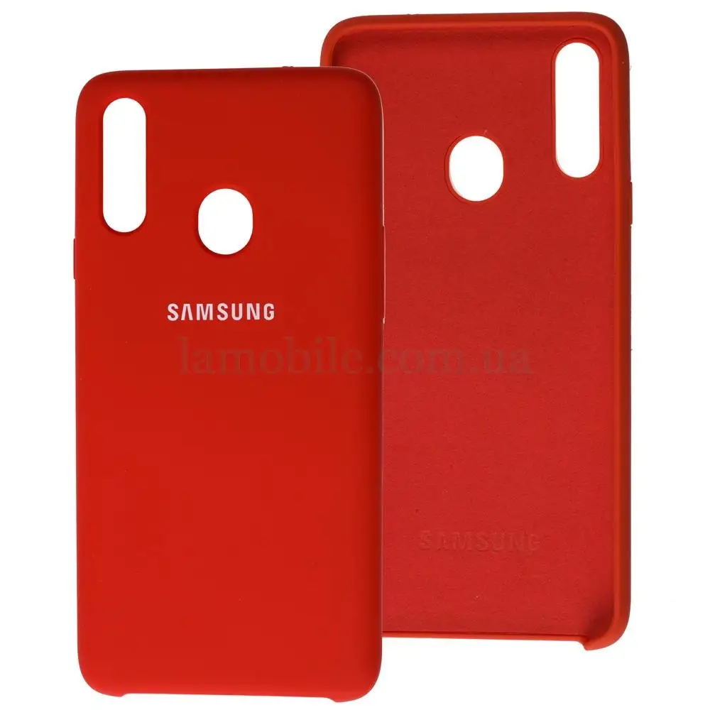 Чехол для Samsung Galaxy A20s (A207) Silky Soft Touch красный