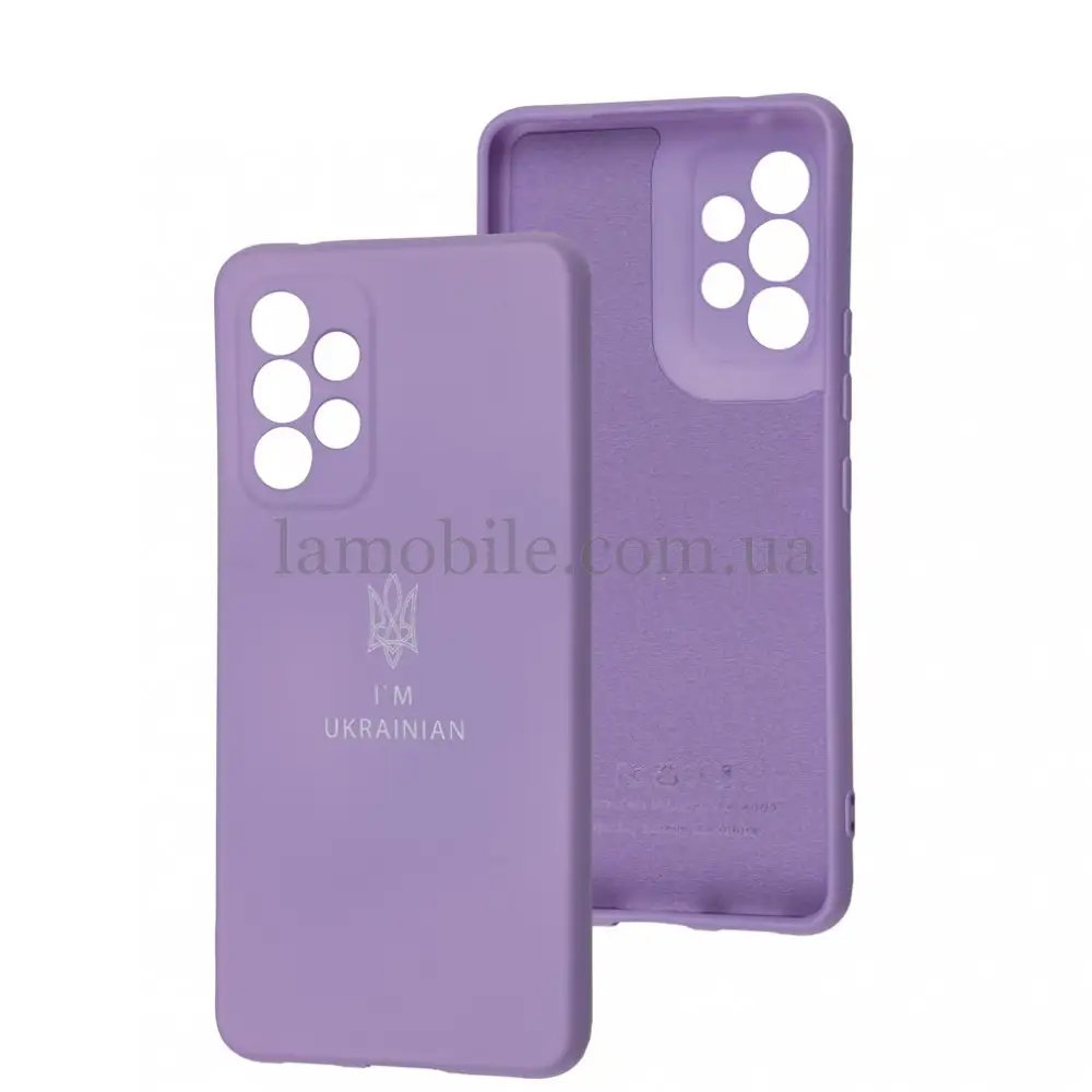 Чехол для Samsung Galaxy A53 (A536) Silicone Full Трезубец лавандовый / light purple