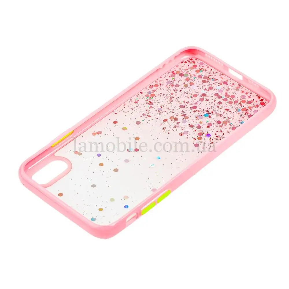 Чехол для iPhone Xr Glitter Bling розовый