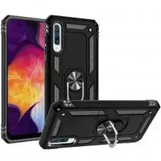 Чехол для Samsung Galaxy A70 (A705) Serge Ring ударопрочный черный