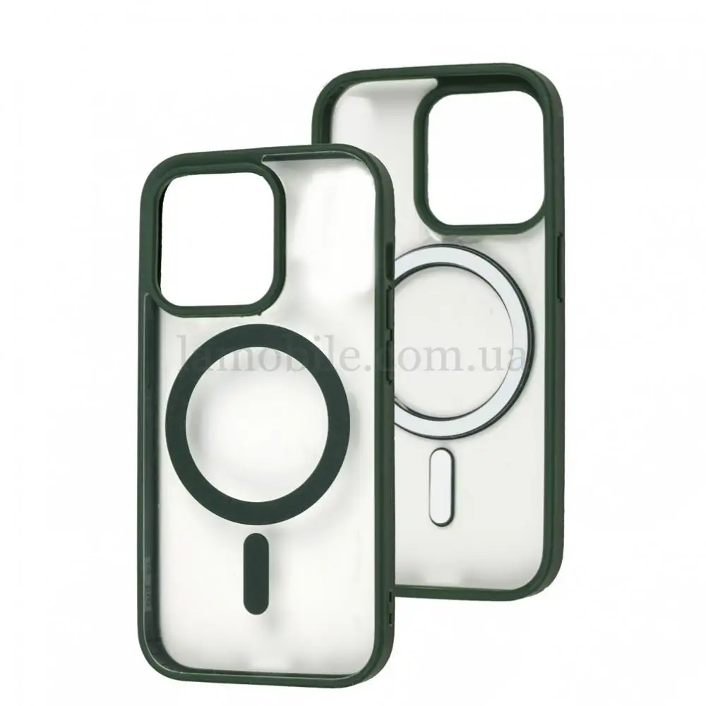 Чохол для iPhone 14 Pro Color MagSafe зелений