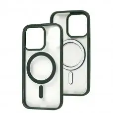 Чохол для iPhone 14 Pro Color MagSafe зелений
