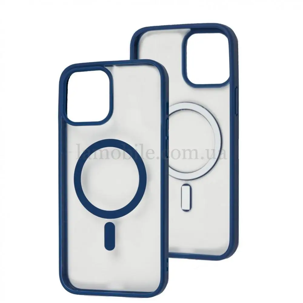 Чехол для iPhone 14 Color MagSafe синий