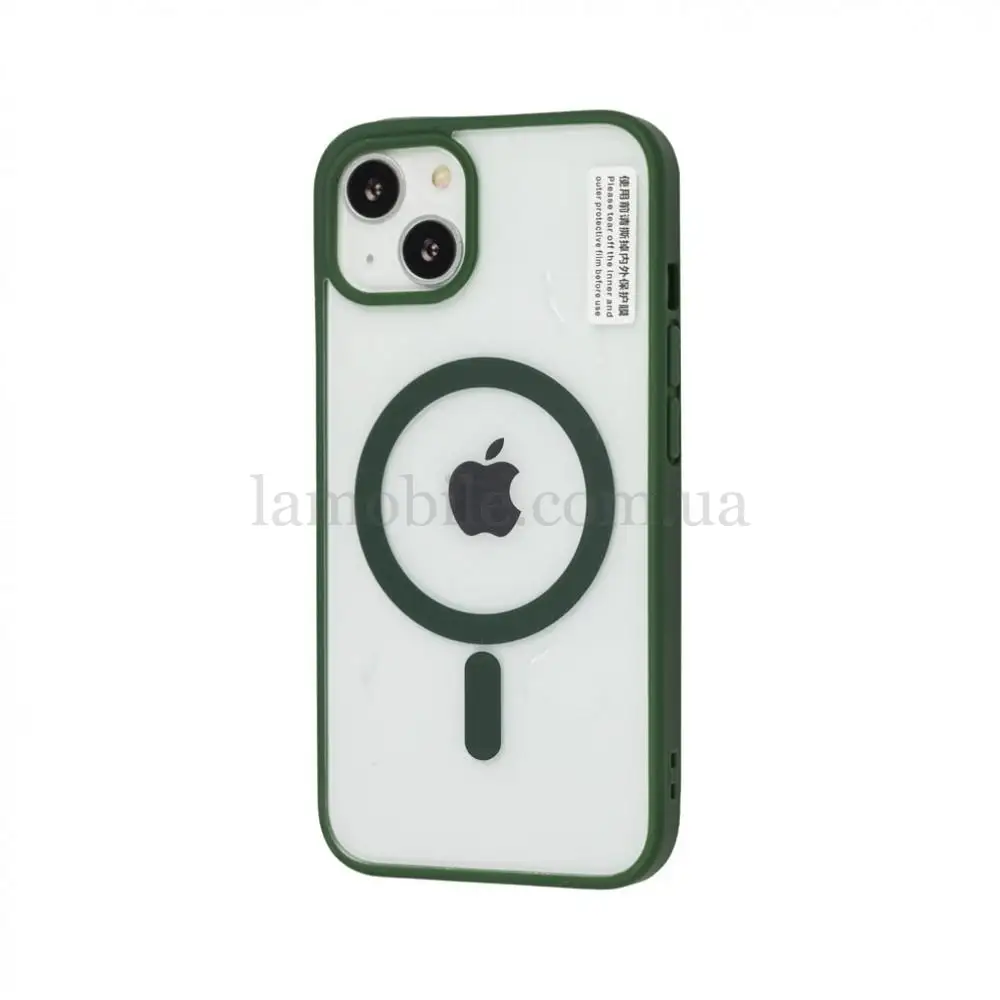 Чехол для iPhone 13 Color MagSafe зеленый