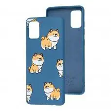 Чехол для Samsung Galaxy A51 (A515) Wave Fancy corgi / dark blue