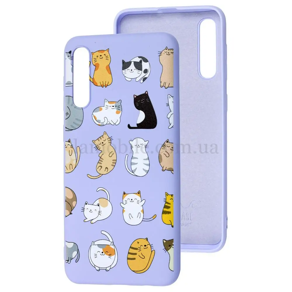 Чохол для Samsung Galaxy A50 / A50s / A30s Wave Fancy funny cats / light purple