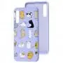 Чохол для Samsung Galaxy A50 / A50s / A30s Wave Fancy funny cats / light purple