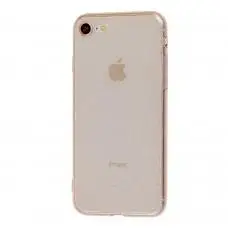 Чохол для iPhone 7/8 з блискітками рожевий прозорий