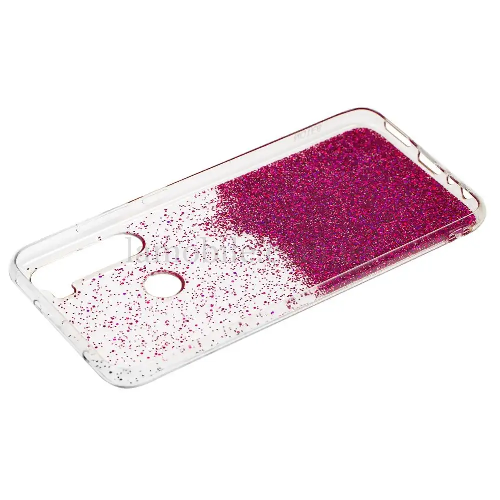 Чохол для Xiaomi Redmi Note 8 Fashion блискітки + popsocket бордовий