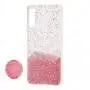 Чехол для Samsung Galaxy A50 / A50s / A30s Fashion блестки + popsocket розовый
