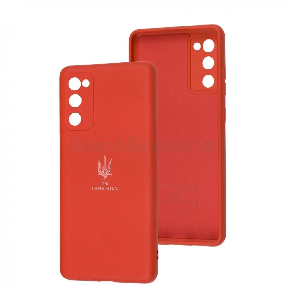 Чехол для Samsung Galaxy S20 FE (G780) Silicone Full Трезубец красный