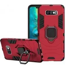 Чехол для Samsung Galaxy S10e (G970) Transformer Ring ударопрочный с кольцом красный