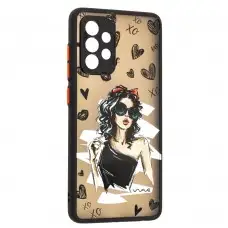 Чохол для Samsung Galaxy A52 Wave Cartoon black dress