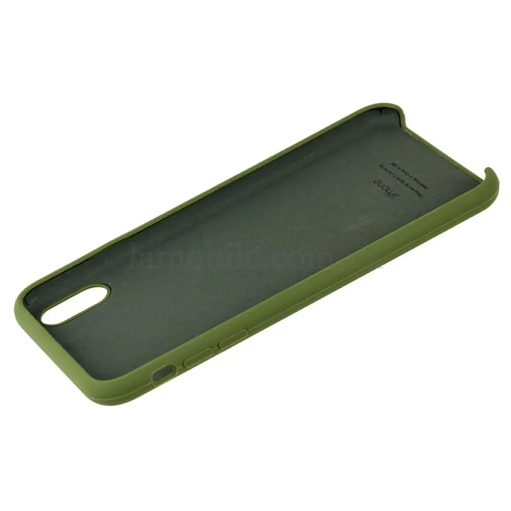 Чехол silicone case для iPhone Xs Max army green 