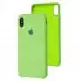 Чохол silicone для iPhone Xs Max case green