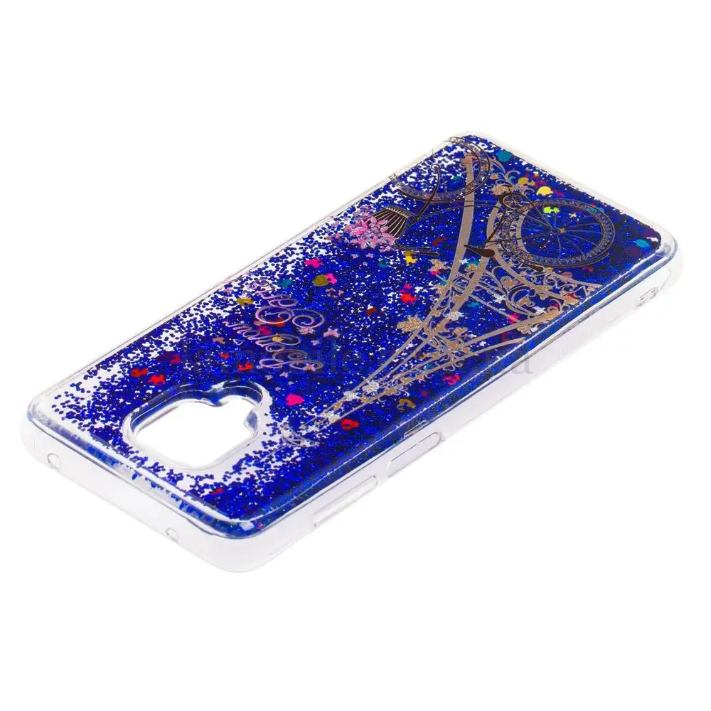 Чохол для Xiaomi Redmi Note 9s / 9 Pro Блискучі вода new Ейфелева вежа синій