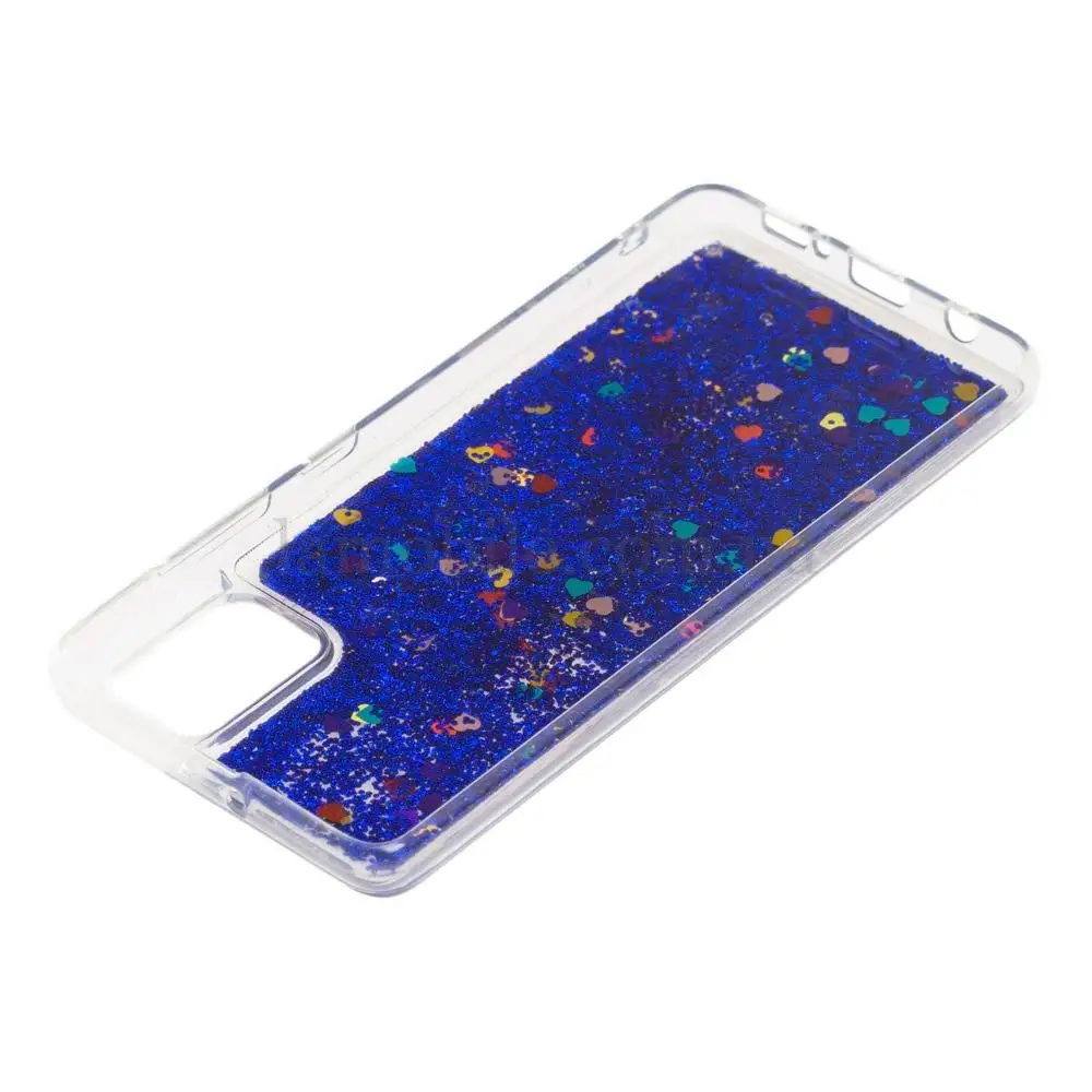 Чохол для Samsung Galaxy A51 (A515) Блискітка вода new Ейфелева вежа синій