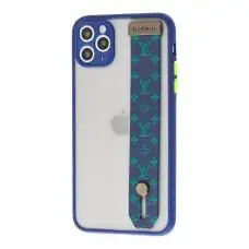 Чохол для iPhone 11 Pro Max WristBand LV синій/зелений