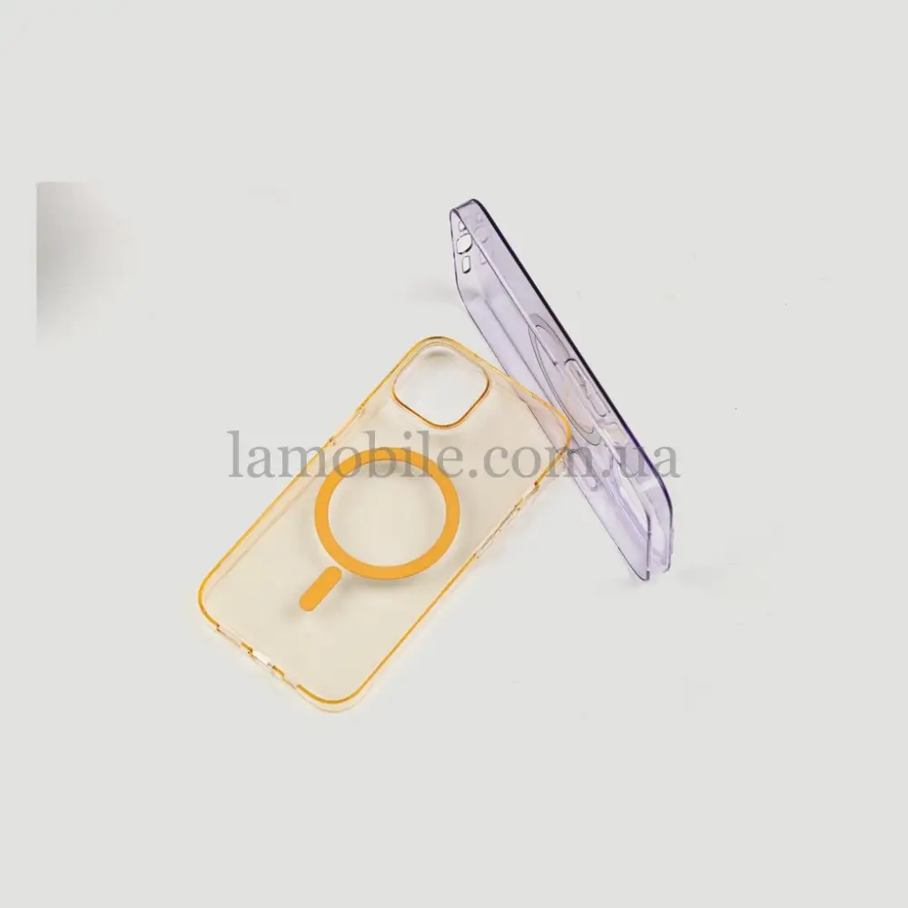 Чохол для iPhone 14 Pro Clear color MagSafe black