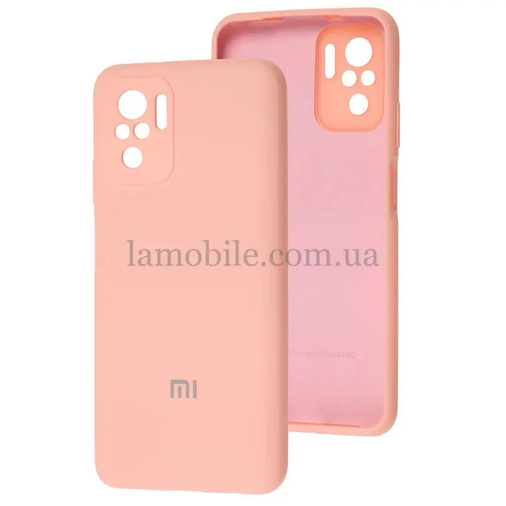 Чохол для Xiaomi Redmi Note 10 / 10s Full camera рожевий / pudra
