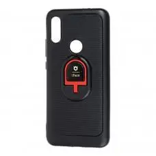 Чехол для Xiaomi Redmi 7 iFace с кольцом черно-красный