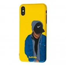 Чехол для iPhone X / Xs ArtStudio Girls Power "girl" желтый