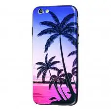 Чехол для iPhone 6 пальмы в ночи