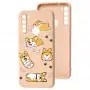 Чохол для Xiaomi Redmi Note 8T Wave Fancy funny corgi / pink sand