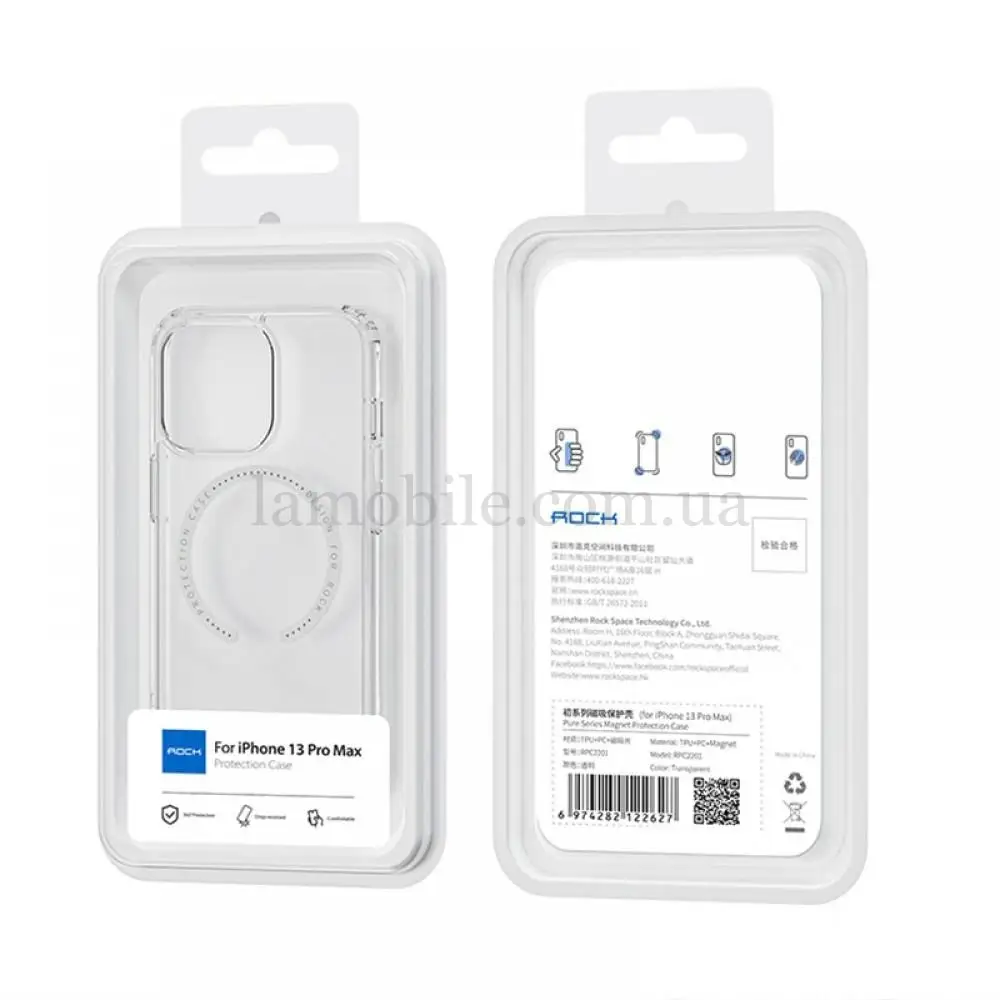 Чехол для iPhone 14 Rock Pure Magnet прозрачный