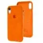 Чохол для iPhone Xr Alcantara 360 помаранчевий