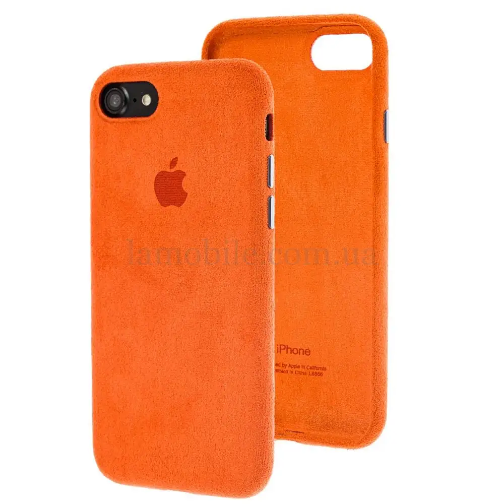 Чехол для iPhone 7 / 8 Alcantara 360 оранжевый