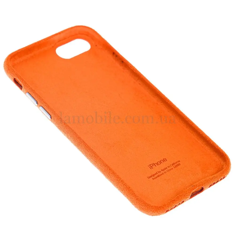 Чехол для iPhone 7 / 8 Alcantara 360 оранжевый