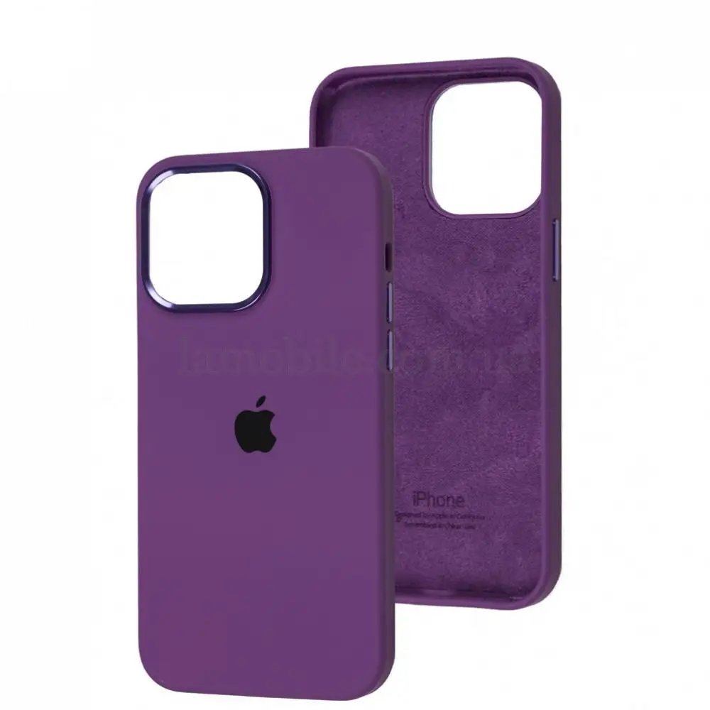 Чехол для iPhone 14 Pro Max New silicone Metal Buttons grape