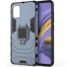 Чохол для Samsung Galaxy A41 (A415) Transformer Ring удароміцний з кільцем сірий