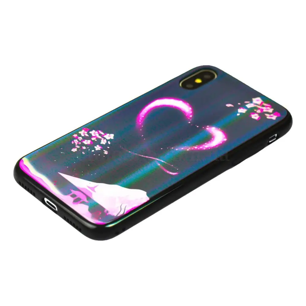 Чехол для iPhone X / Xs Lumi светящийся в темноте "сердце"