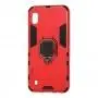 Чехол ударопрочный Transformer Ring для Samsung Galaxy A10 (A105) с кольцом красный