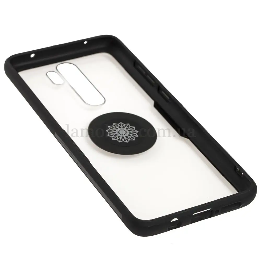 Чохол для Xiaomi Redmi Note 8 Pro Deen CrystalRing із кільцем чорний