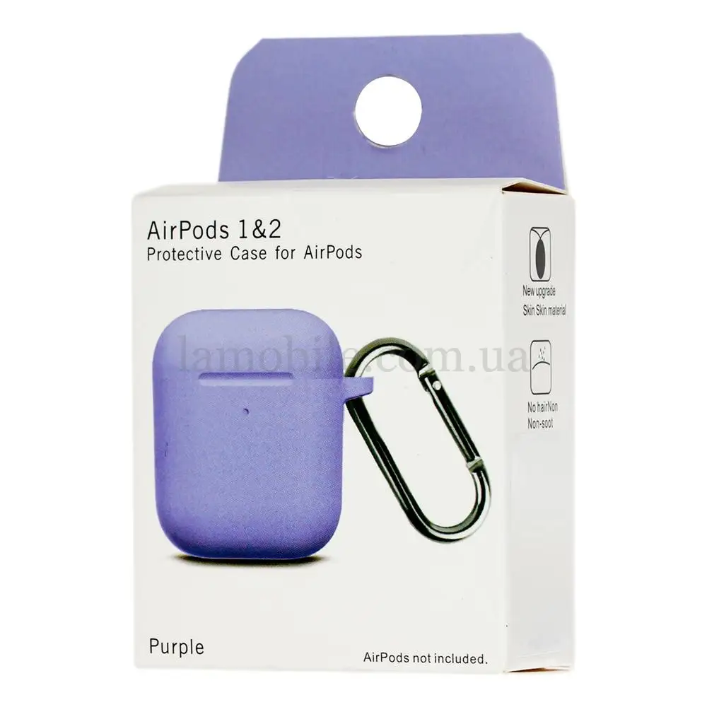 Чехол для AirPods Silicone New light purple