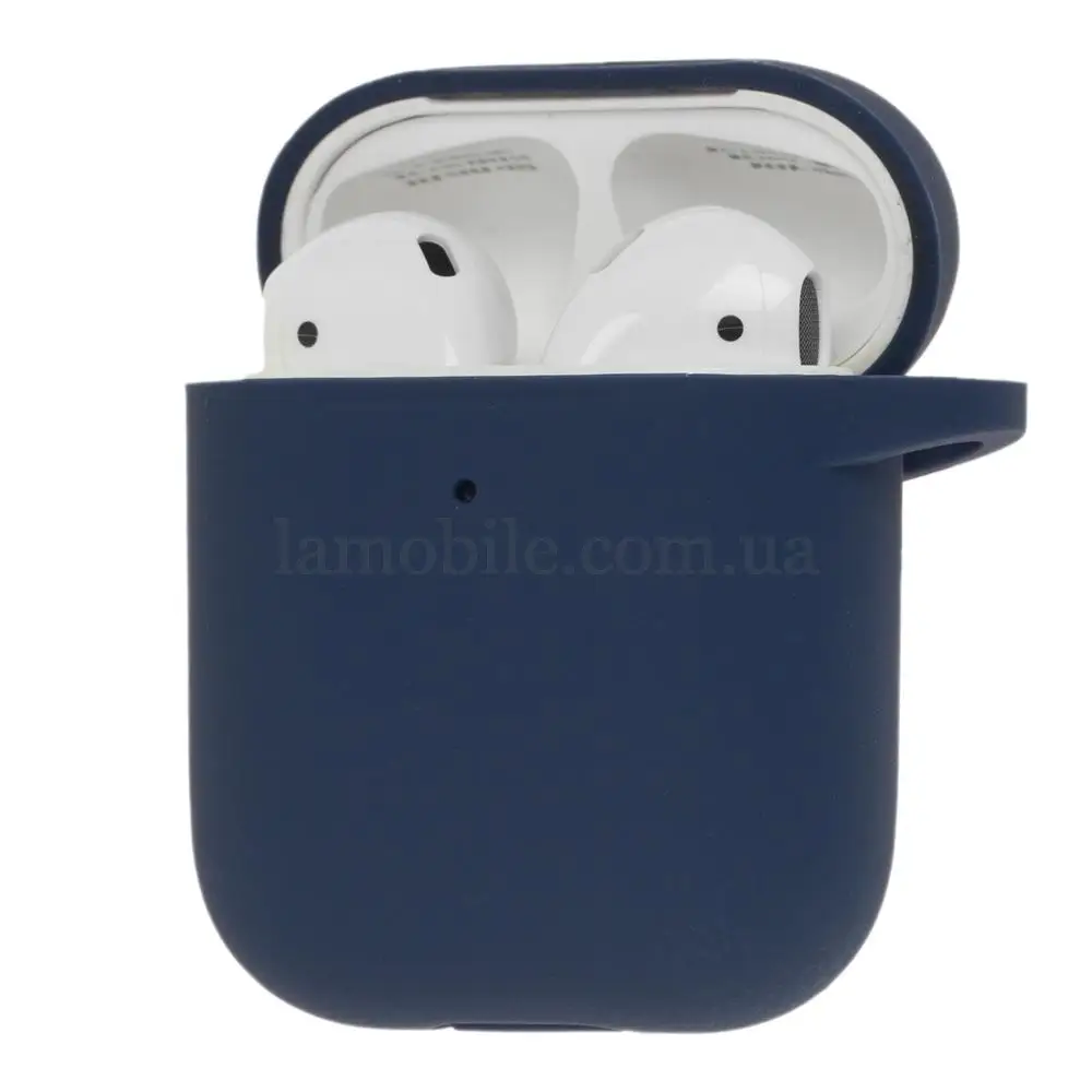 Чохол для AirPods Silicone New midnight blue