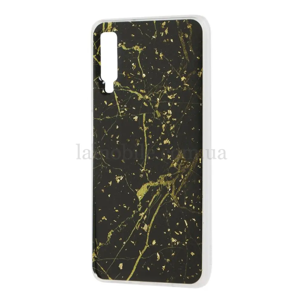 Чохол для Samsung Galaxy A7 2018 (A750) Marble чорний з цукерки