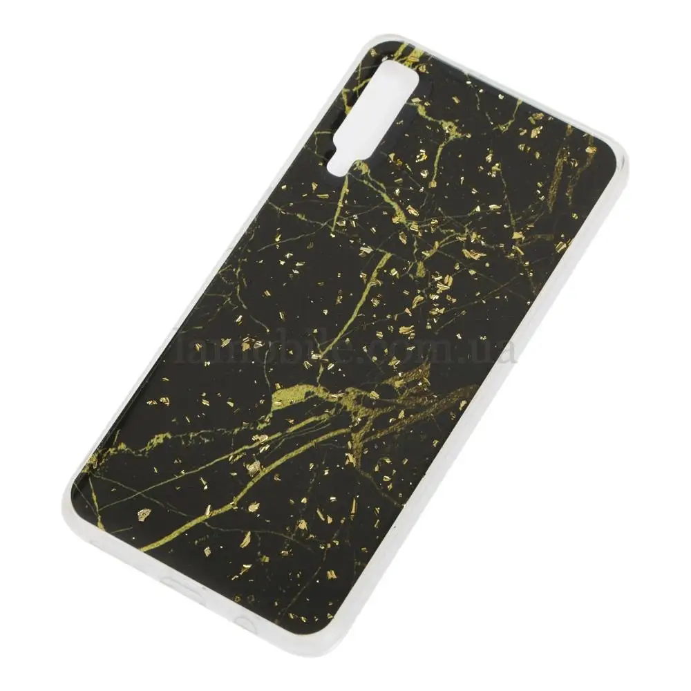 Чохол для Samsung Galaxy A7 2018 (A750) Marble чорний з цукерки
