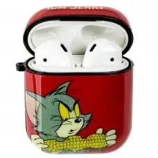 Чохол для AirPods Young Style "Tom Jerry" червоний