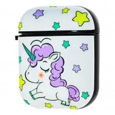 Чохол для AirPods Young Style unicorn білий