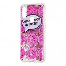 Чехол для Xiaomi Redmi 7 Блестки вода Fashion "Donut"
