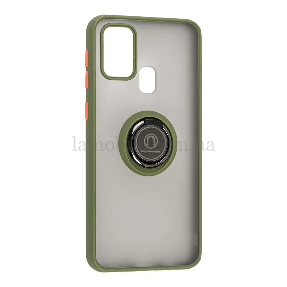 Чохол для Samsung Galaxy M21 / M30S / M31 LikGus Edging Ring хакі