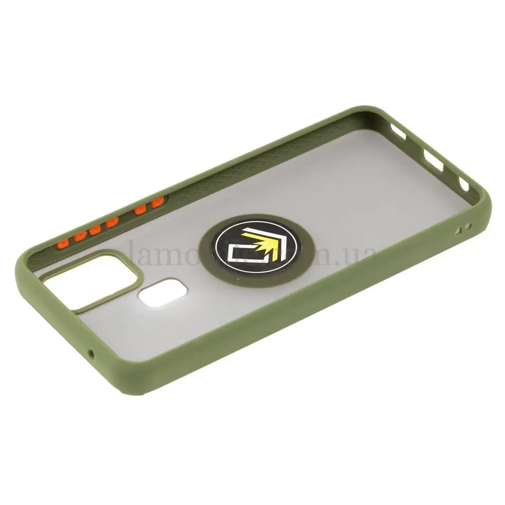 Чохол для Samsung Galaxy M21 / M30S / M31 LikGus Edging Ring хакі