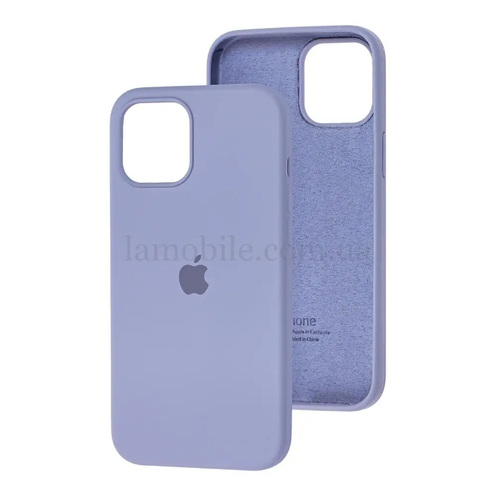 Чехол для iPhone 12 mini Silicone Full серый / lavender grey